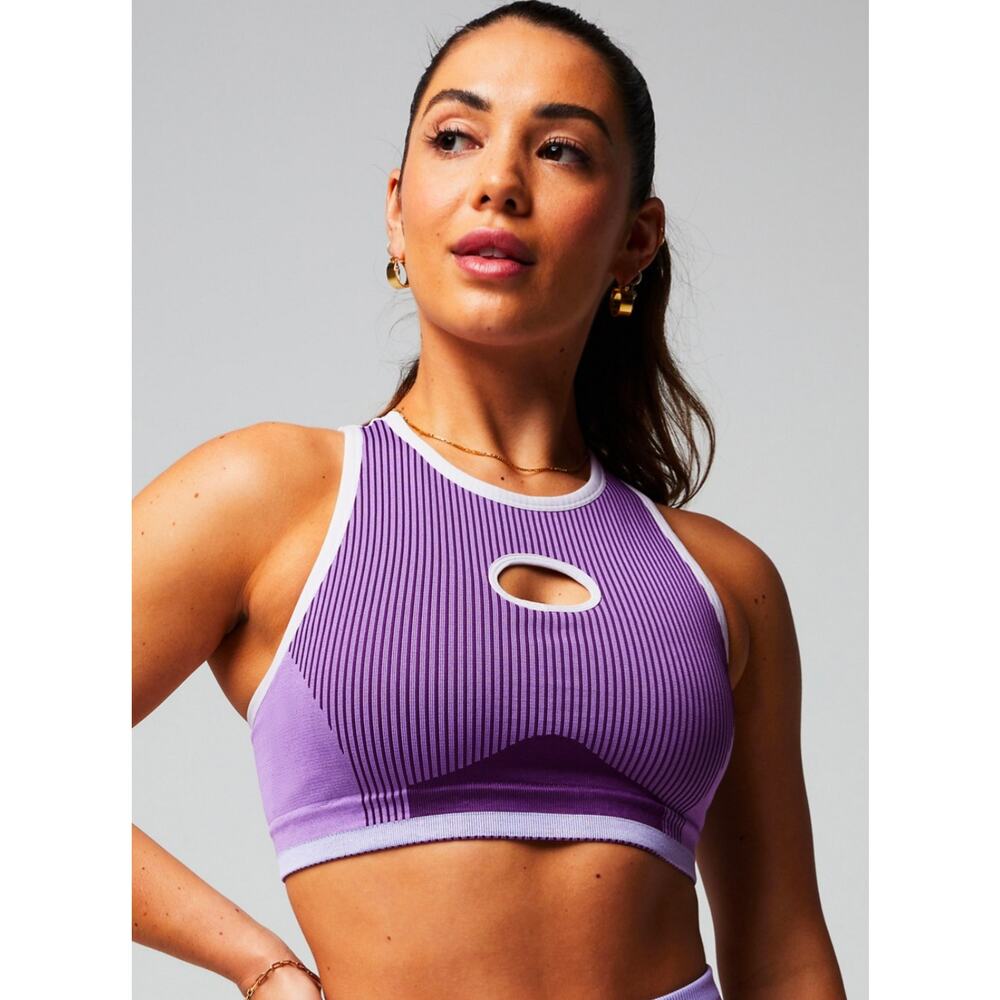 Fabletics Seamless Fusion Low Impact Purple Bra Small
